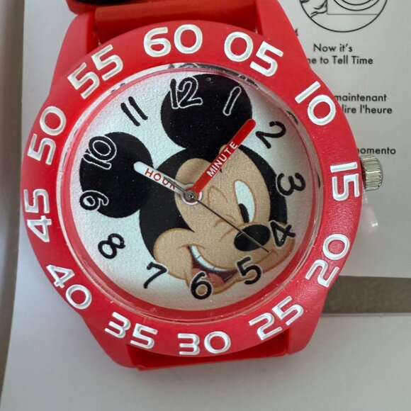 NWT - Disney Mickey Mouse Kids' Plastic Time Teacher Analog Quartz 3D - Picture 2 of 16
